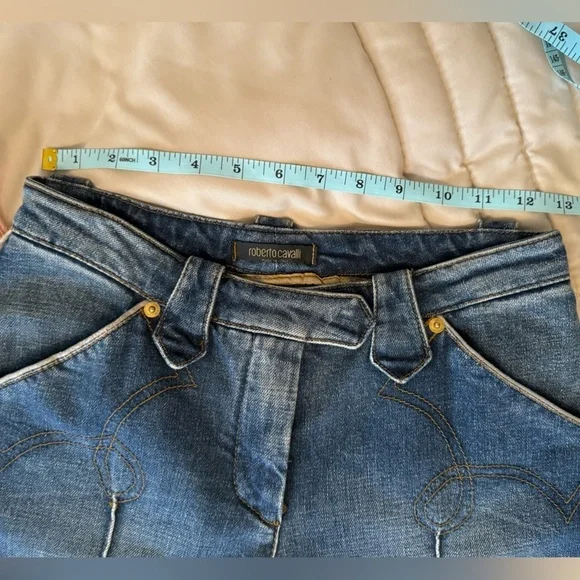 Roberto Cavalli Blue Flare & Wide Leg Jeans - Picture 9 of 13